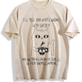 Product Black Cat Holding Skull Cup With I'll Tell You Vintage Washed T-Shirt