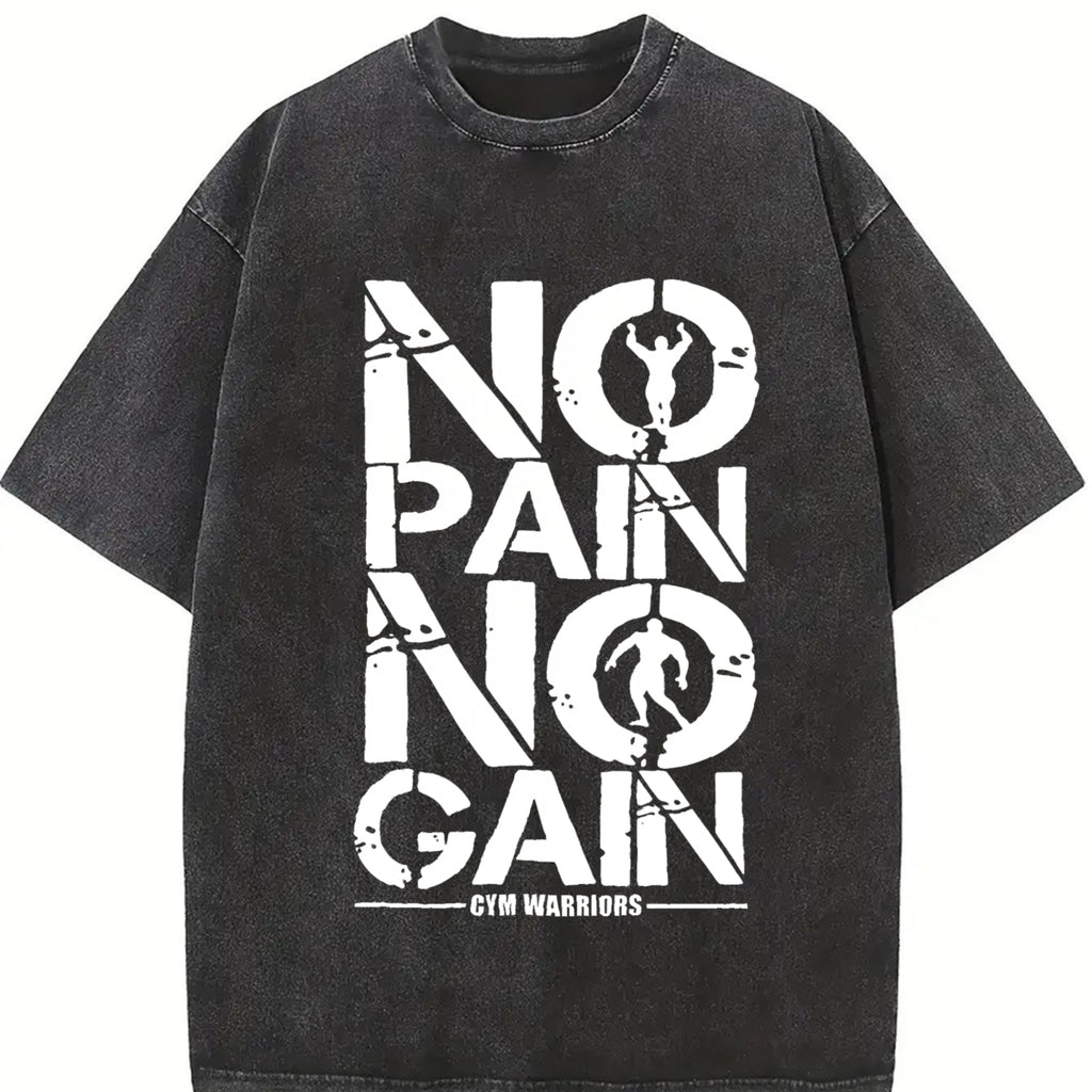 No Pain No Gain Gym Vintage Washed T-Shirt product image 2