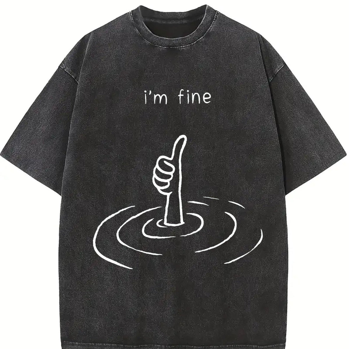 I'm Fine Vintage Washed T-Shirt product image 2