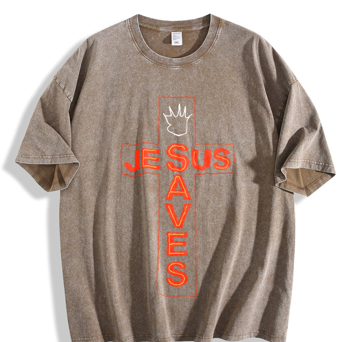 Jesus Saves Vintage Washed T-Shirt product image 3