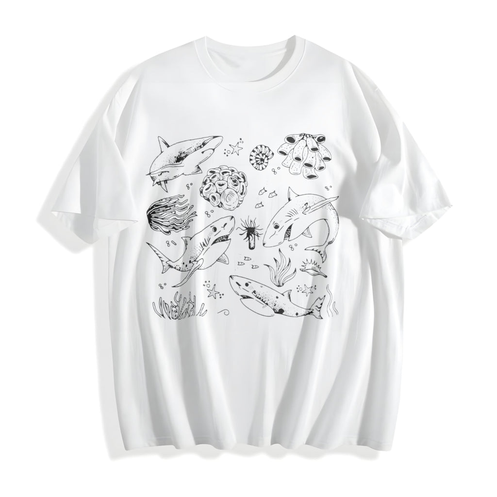 Shark Boho Cotton T-Shirt product image 2