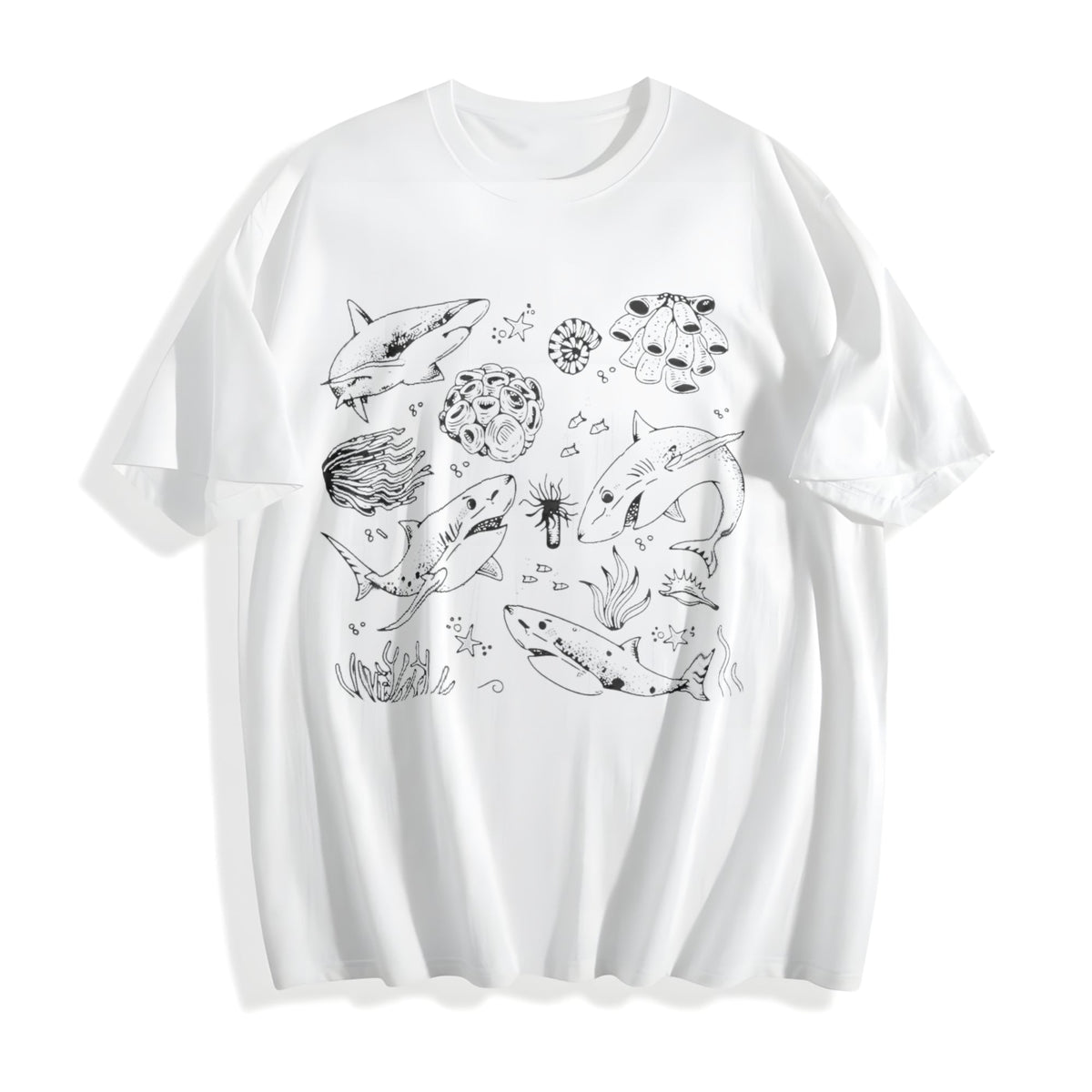Shark Boho Cotton T-Shirt product image 2