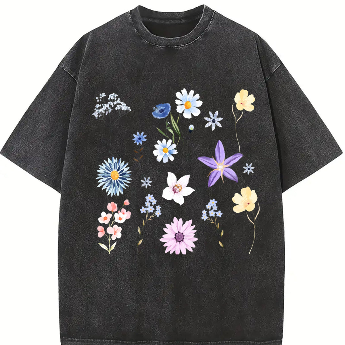 Blooms And Wild Flowers 90s Vintage Washed T-Shirt product image 2