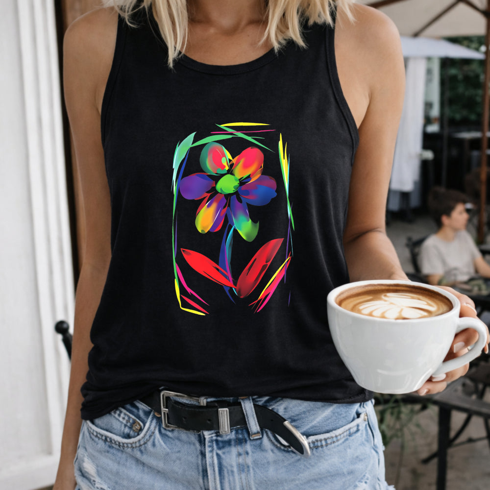 Vibrant Floral Women's Tank Top