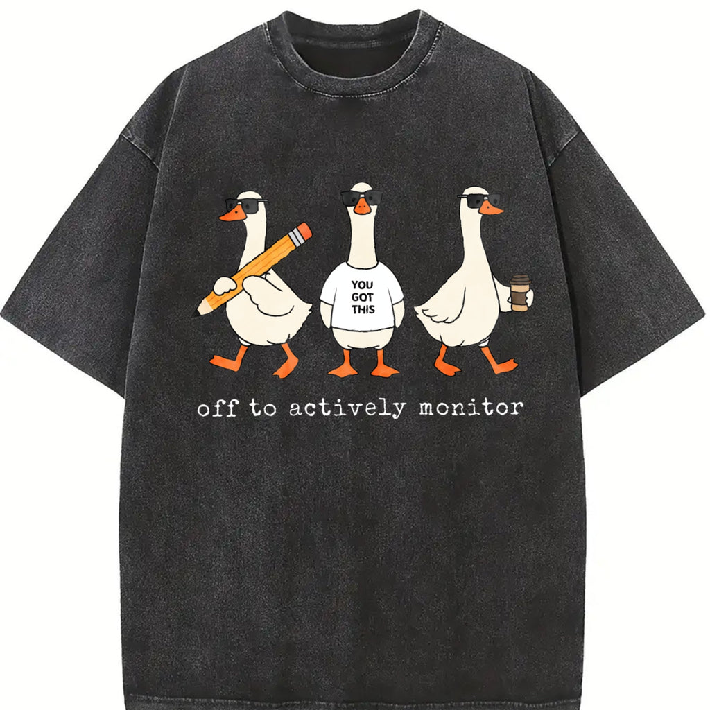 Off To Actively Monitor Goose Vintage Washed T-Shirt product image 2