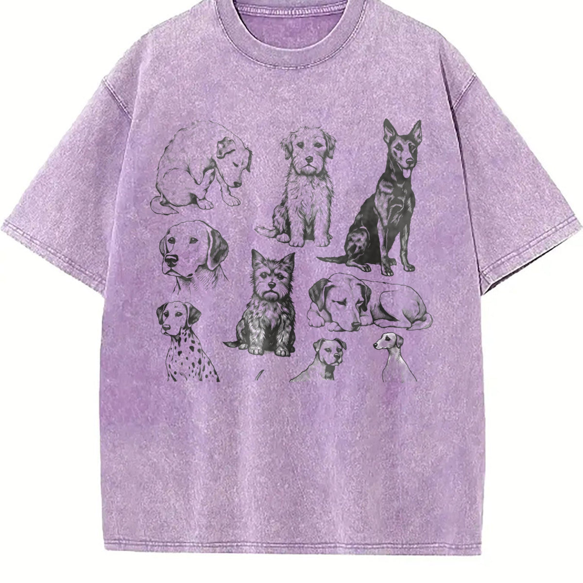 Dogs 90s Tattoo Vintage Washed T-Shirt product image 6