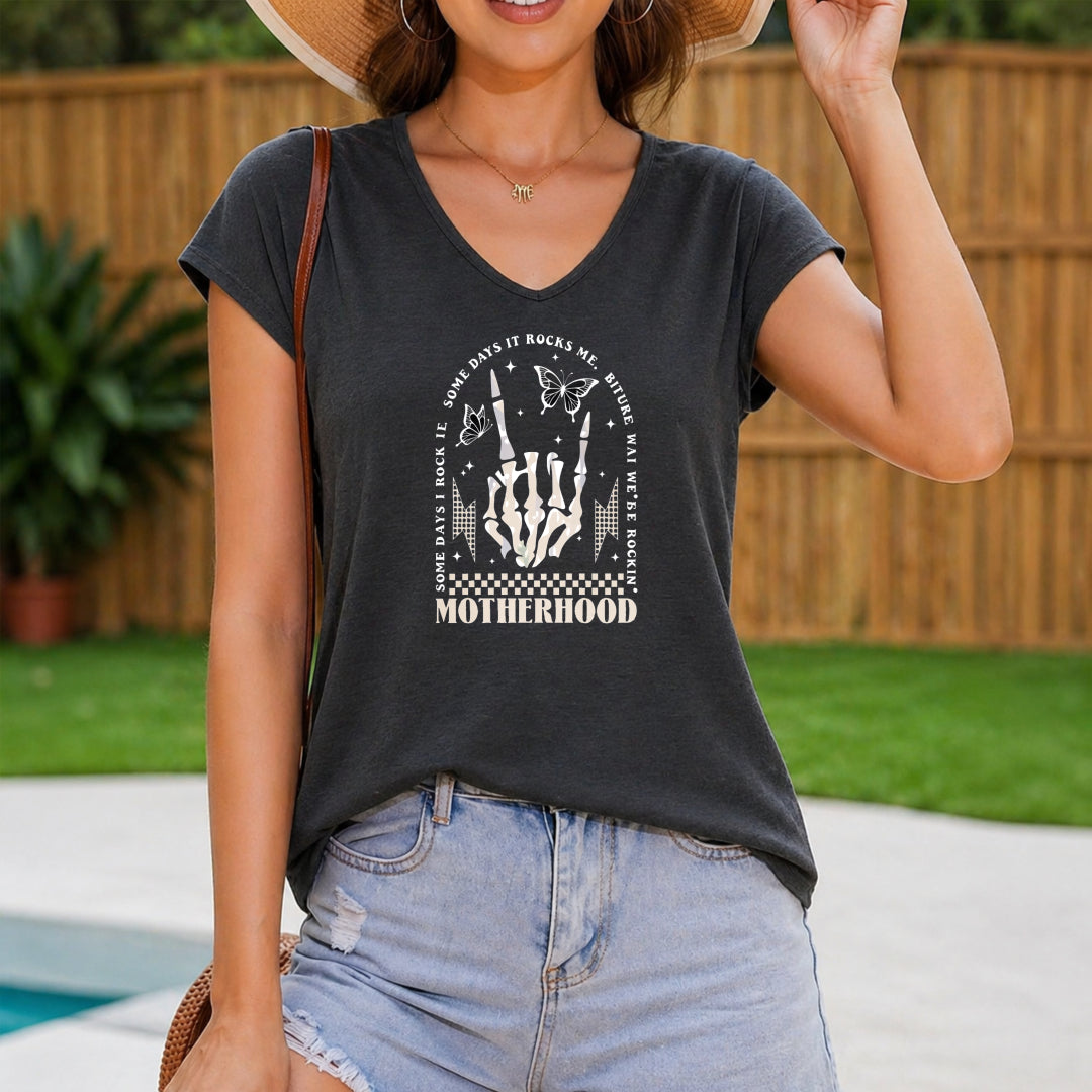 Hand Gesture Line Art Women's V-Neck Tank Top
