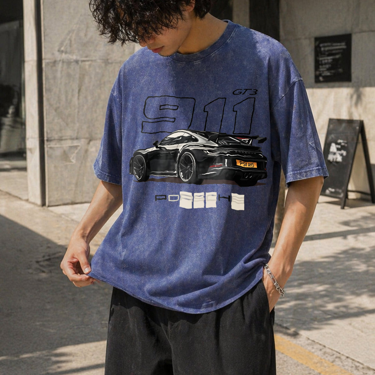 911 GT3 Racing Vintage Washed T-Shirt product image 8