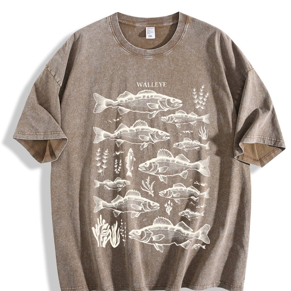 Walleye Fishing 90s Vintage Washed T-Shirt product image 3