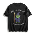 Off To Commit Shenanigans Wizard Frog Funny DND Cotton product image 1