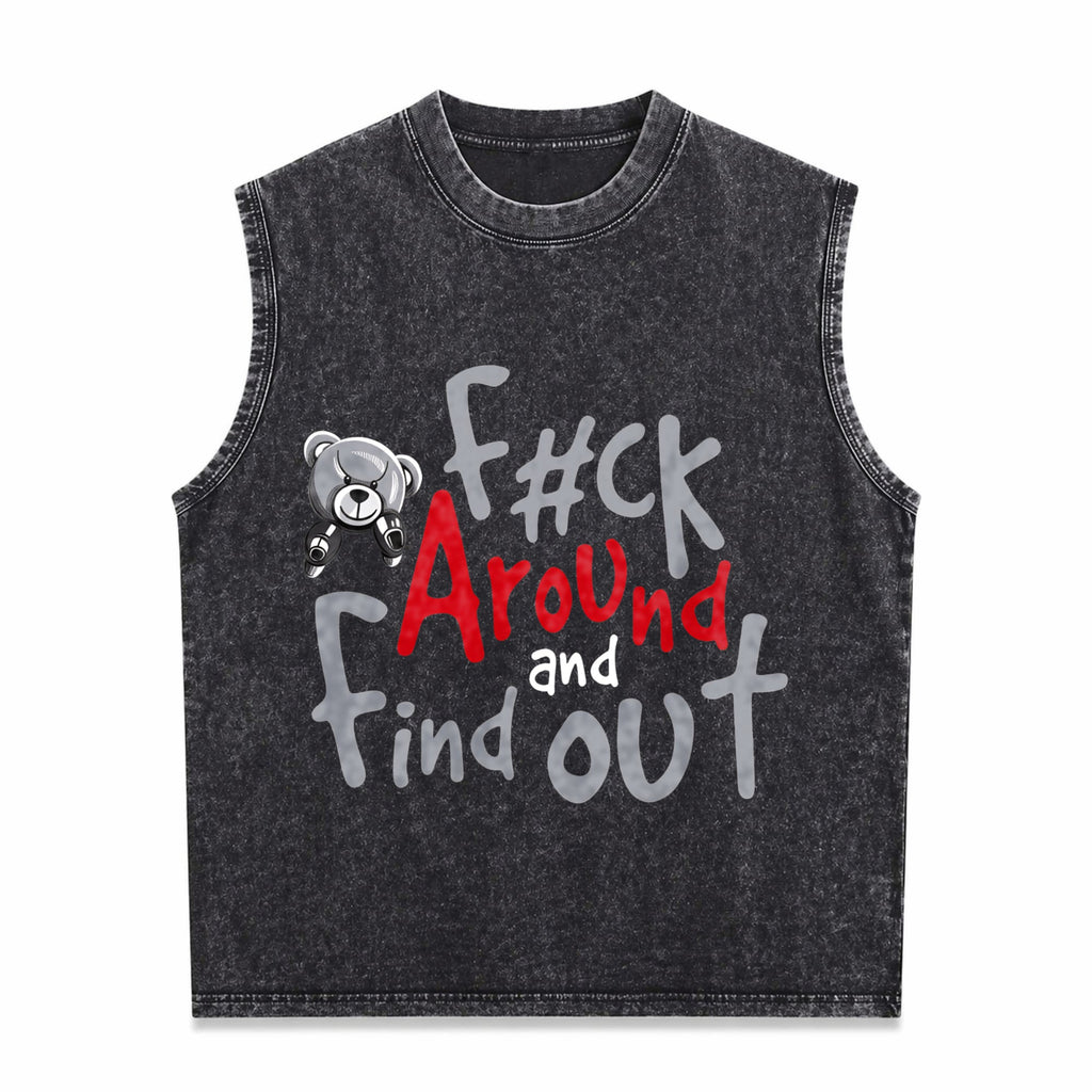 Boxer Bear - Fk Around And Find Out Men's Washed Tank Top