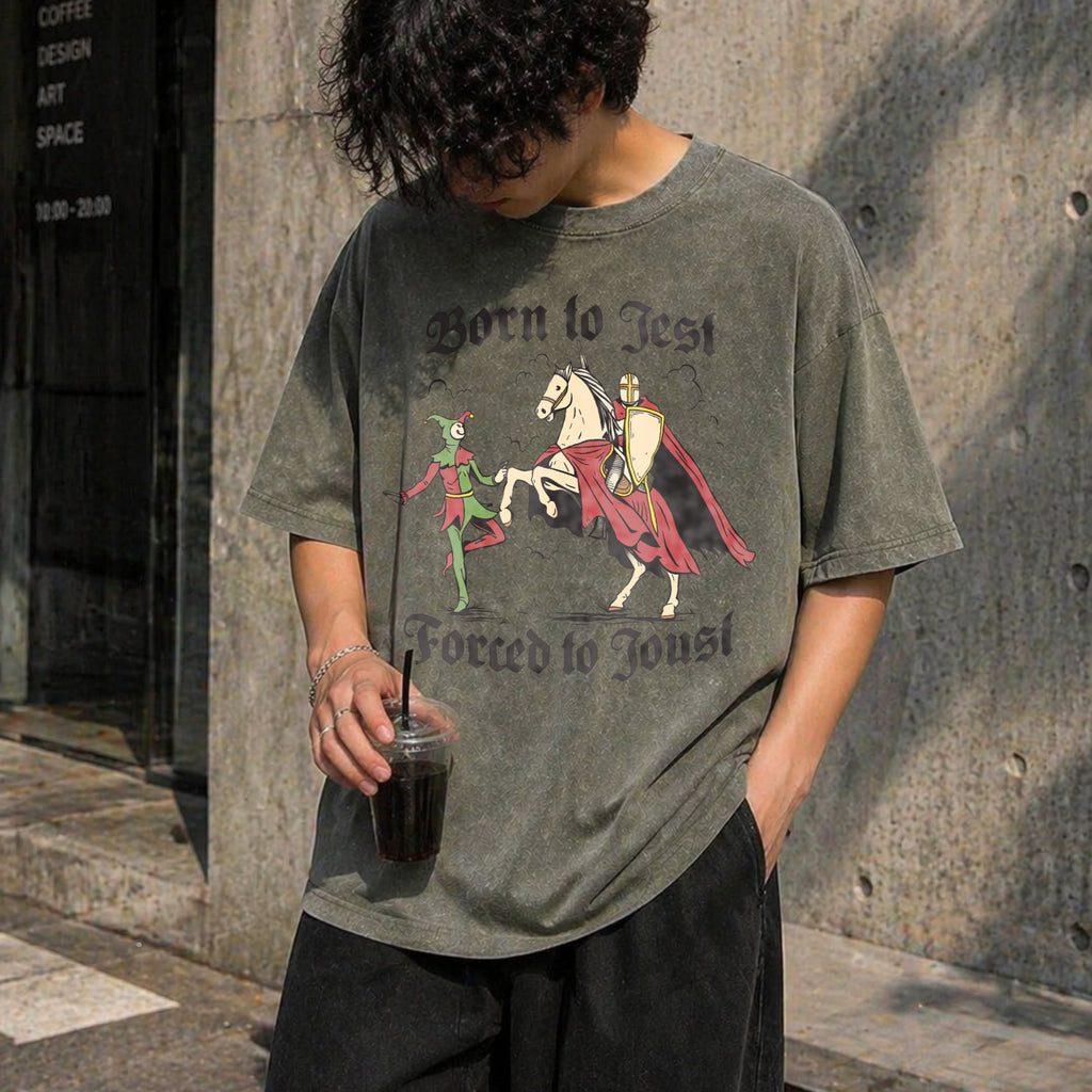 Born To Jest Forced To Joust Vintage Washed T-Shirt product image 4