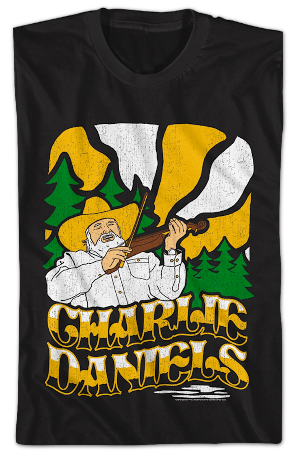 Fiddle Illustration Charlie Daniels T-Shirt product image 2