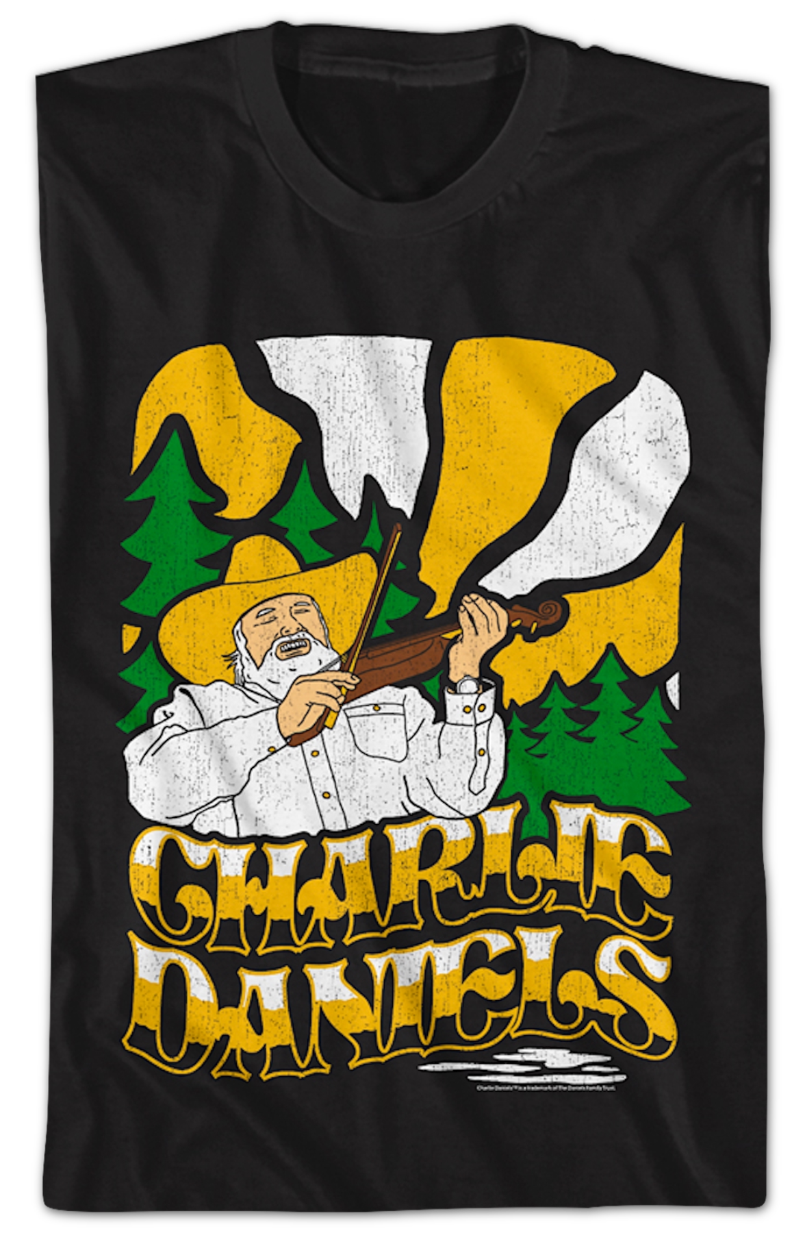 Fiddle Illustration Charlie Daniels T-Shirt product image 2