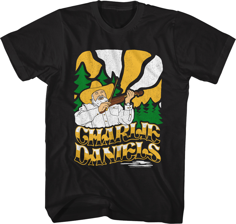 Fiddle Illustration Charlie Daniels T-Shirt product image 1