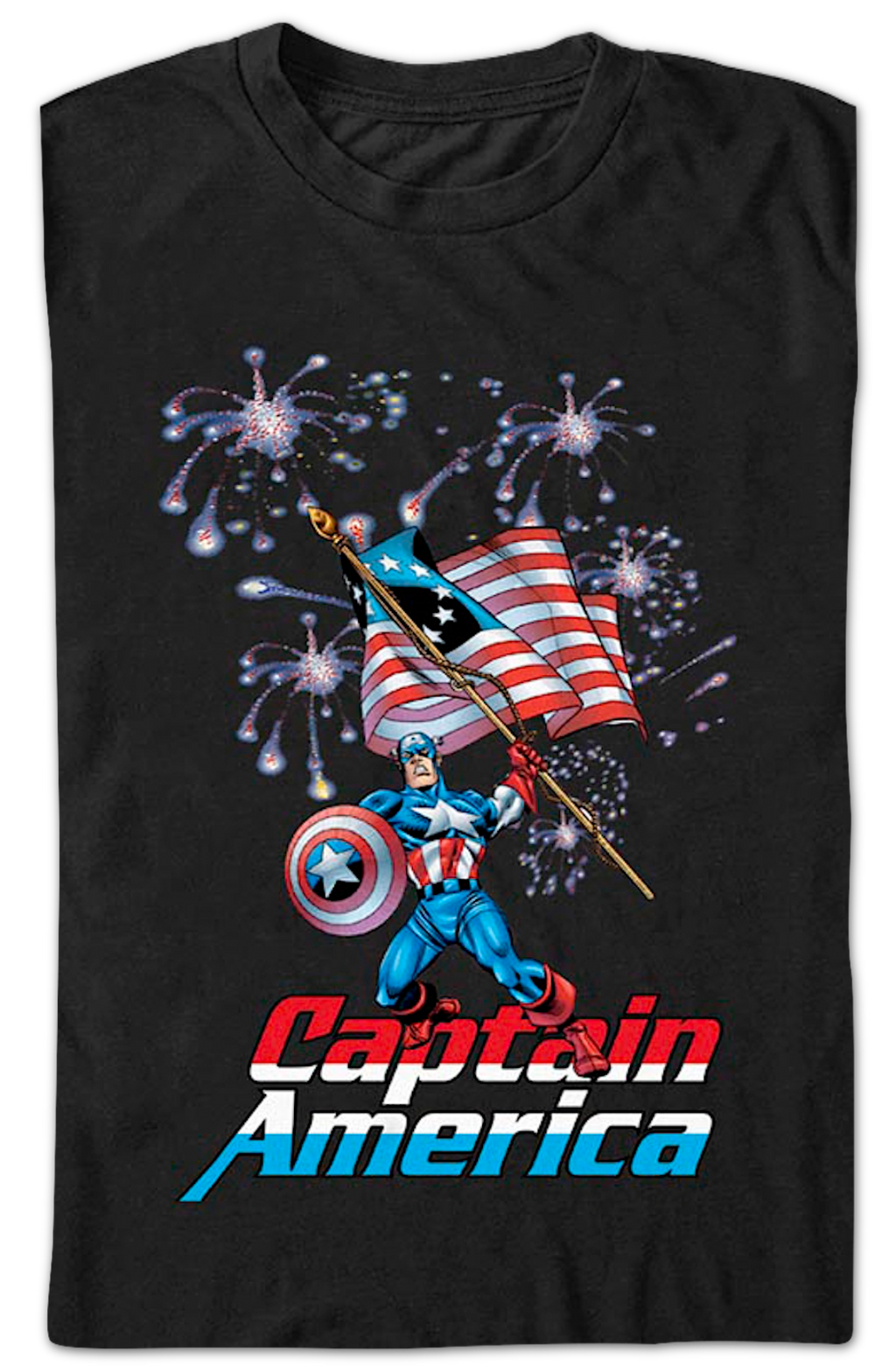 Fireworks Captain America Marvel Comics T-Shirt product image 2