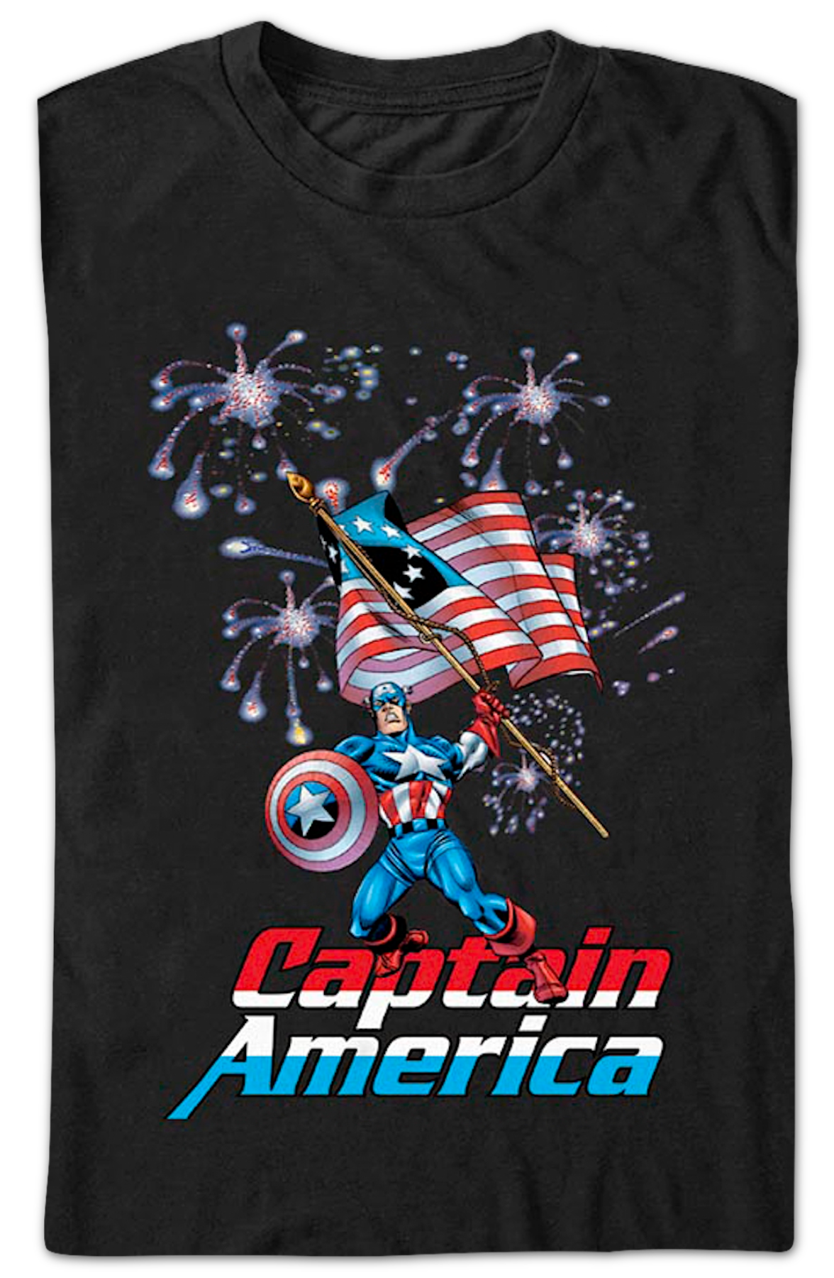 Fireworks Captain America Marvel Comics T-Shirt product image 2