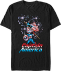 Fireworks Captain America Marvel Comics T-Shirt product image 1