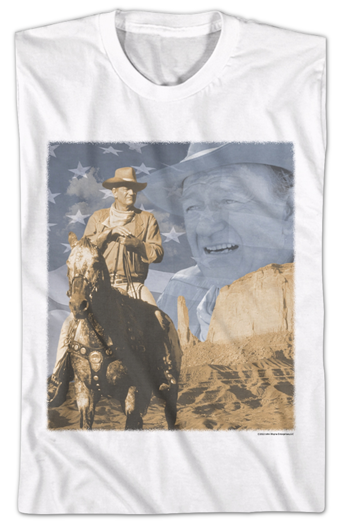 Flag Collage John Wayne T-Shirt product image 2