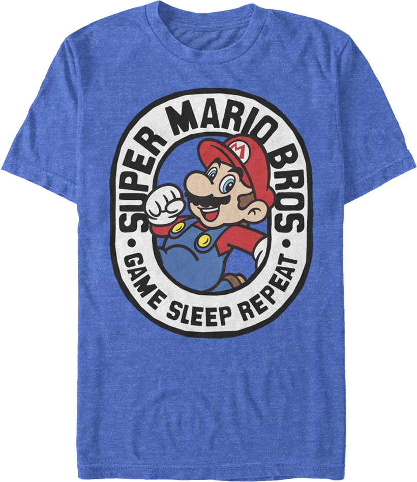 Game Sleep Repeat Super Mario Bros. Nintendo T-Shirt product image 1