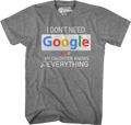 I Don't Need Google My Daughter Knows Everything T-Shirt product image 1