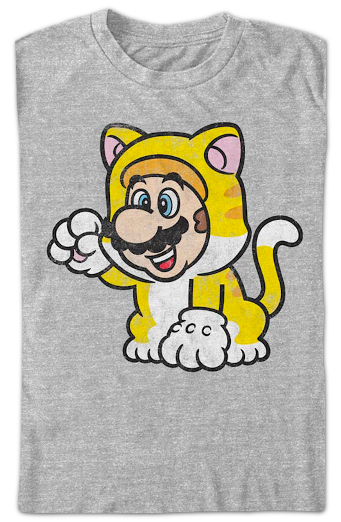 Gray Cat Mario Super Bros. T-Shirt product image 2