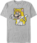 Gray Cat Mario Super Bros. T-Shirt product image 1