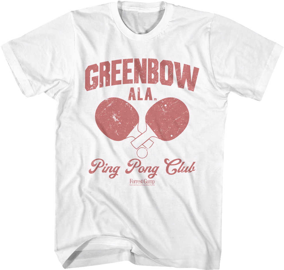 Greenbow Ping Pong Club Forrest Gump T-Shirt product image 1