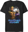 Groot Rocket Collage Guardians Of The Galaxy T-Shirt product image 1