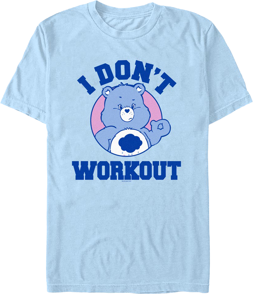 Grumpy Bear I Don't Workout Care Bears T-Shirt product image 1