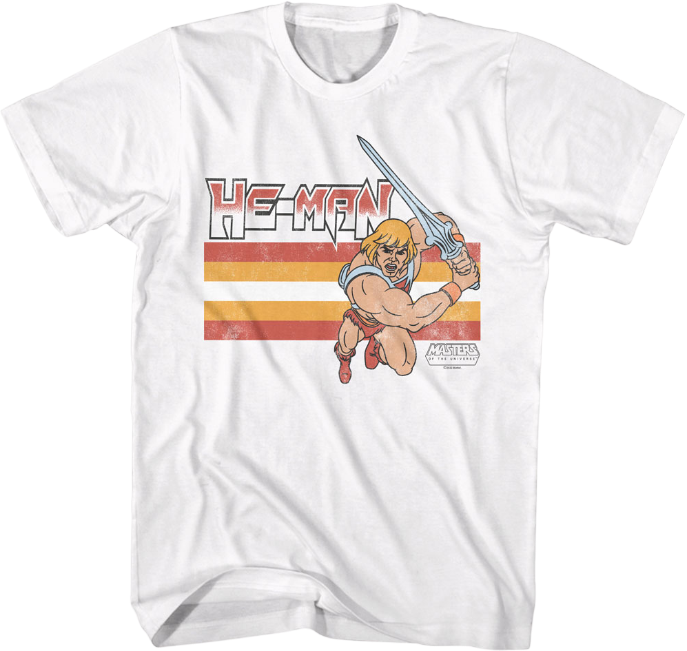 He-Man Retro Stripes Masters of the Universe T-Shirt product image 1