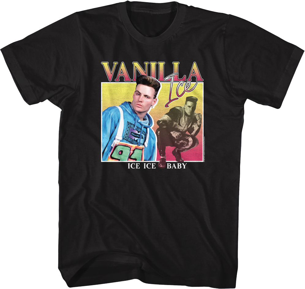 Ice Baby Square Collage Vanilla T-Shirt product image 1