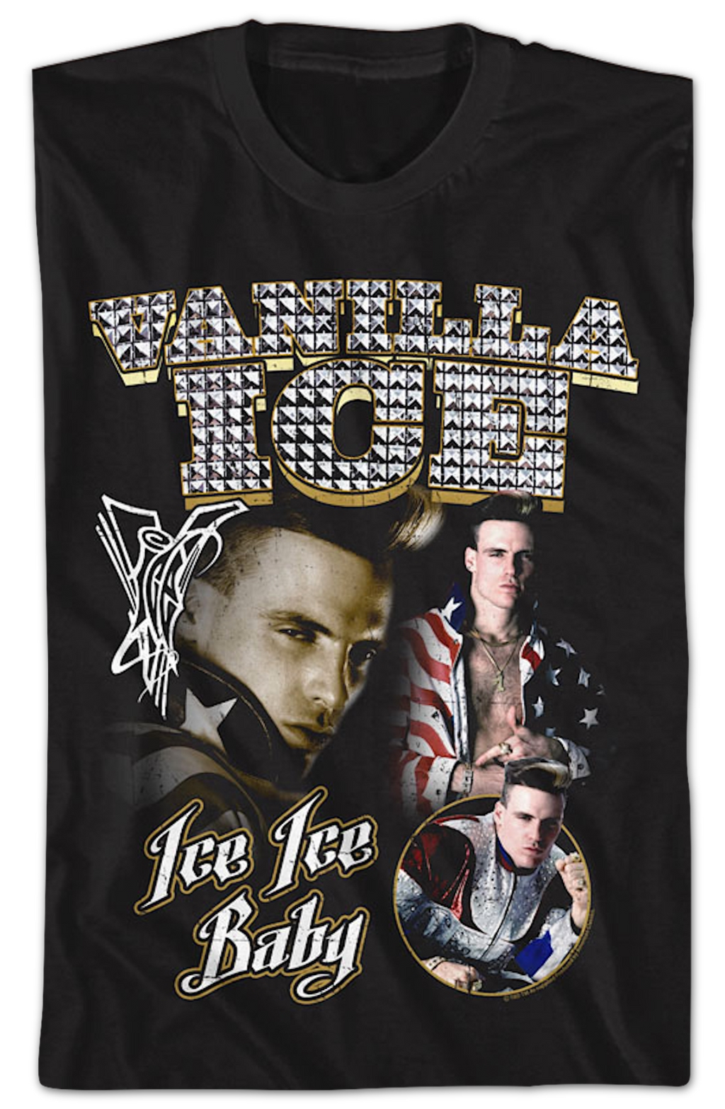 Ice Baby Metal Studs Collage Vanilla T-Shirt product image 2