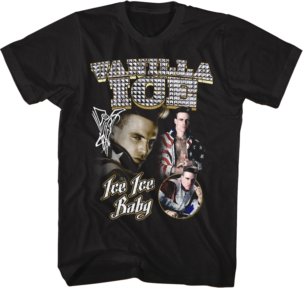 Ice Baby Metal Studs Collage Vanilla T-Shirt product image 1