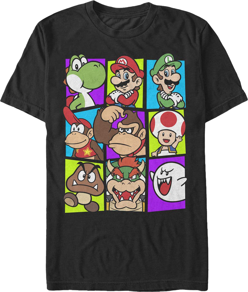 Iconic Character Blocks Super Mario Bros. T-Shirt product image 1