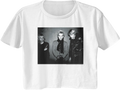 Ladies Black And White Photo The Police Crop Top