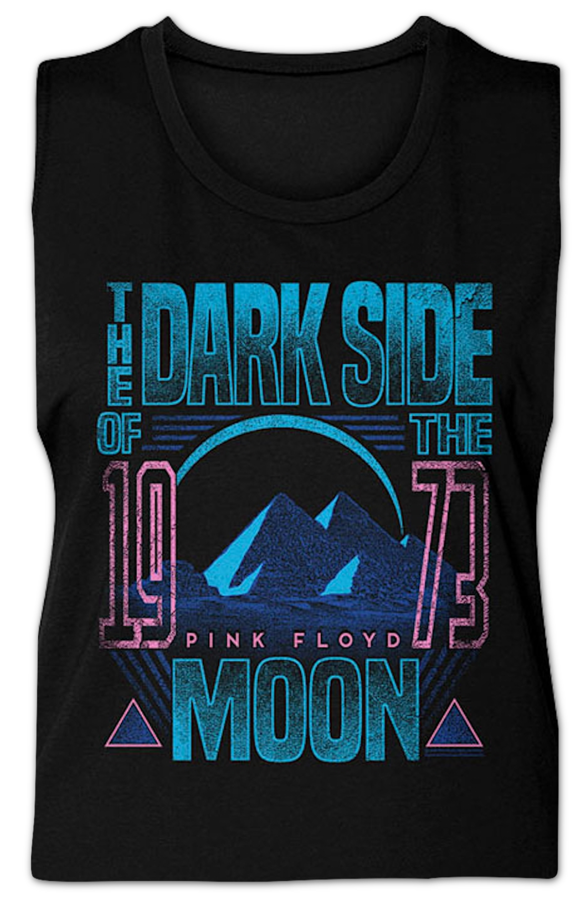 Ladies Dark Side of the Moon 1973 Pink Floyd Muscle Tank Top