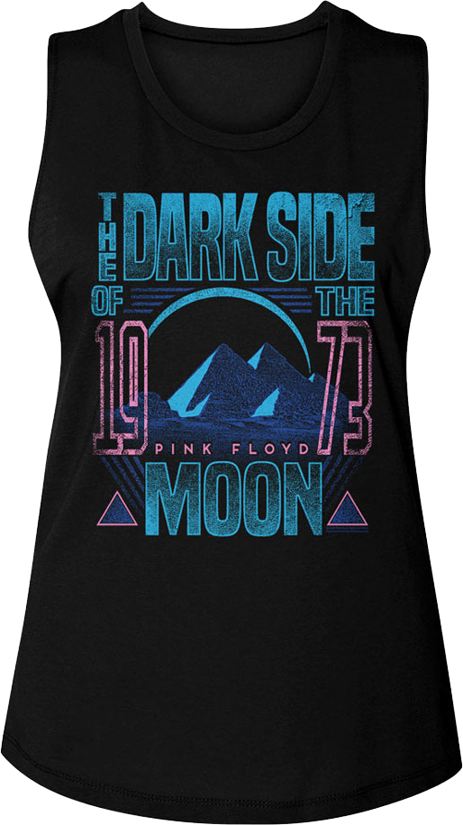 Ladies Dark Side of the Moon 1973 Pink Floyd Muscle Tank Top