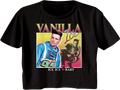 Ladies Ice Ice Baby Square Collage Vanilla Ice Crop Top