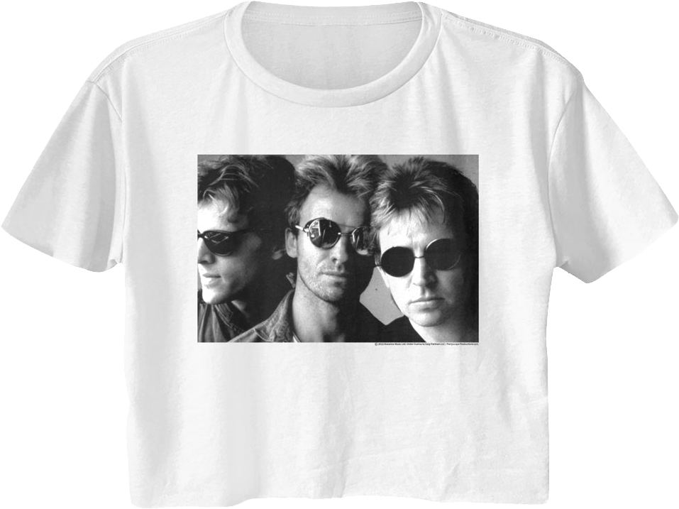 Ladies Shades The Police Crop Top