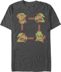 Link 8-Bit Action Poses Legend of Zelda T-Shirt product image 1