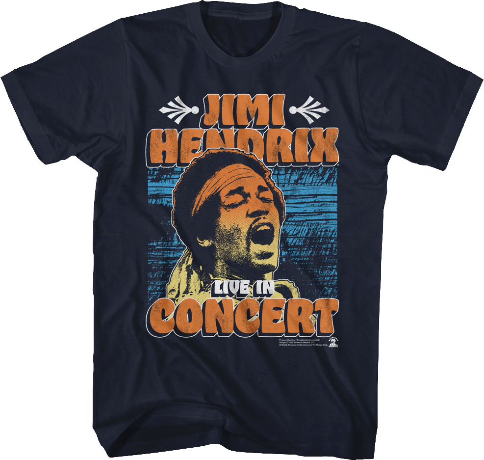 Live In Concert Jimi Hendrix T-Shirt product image 1