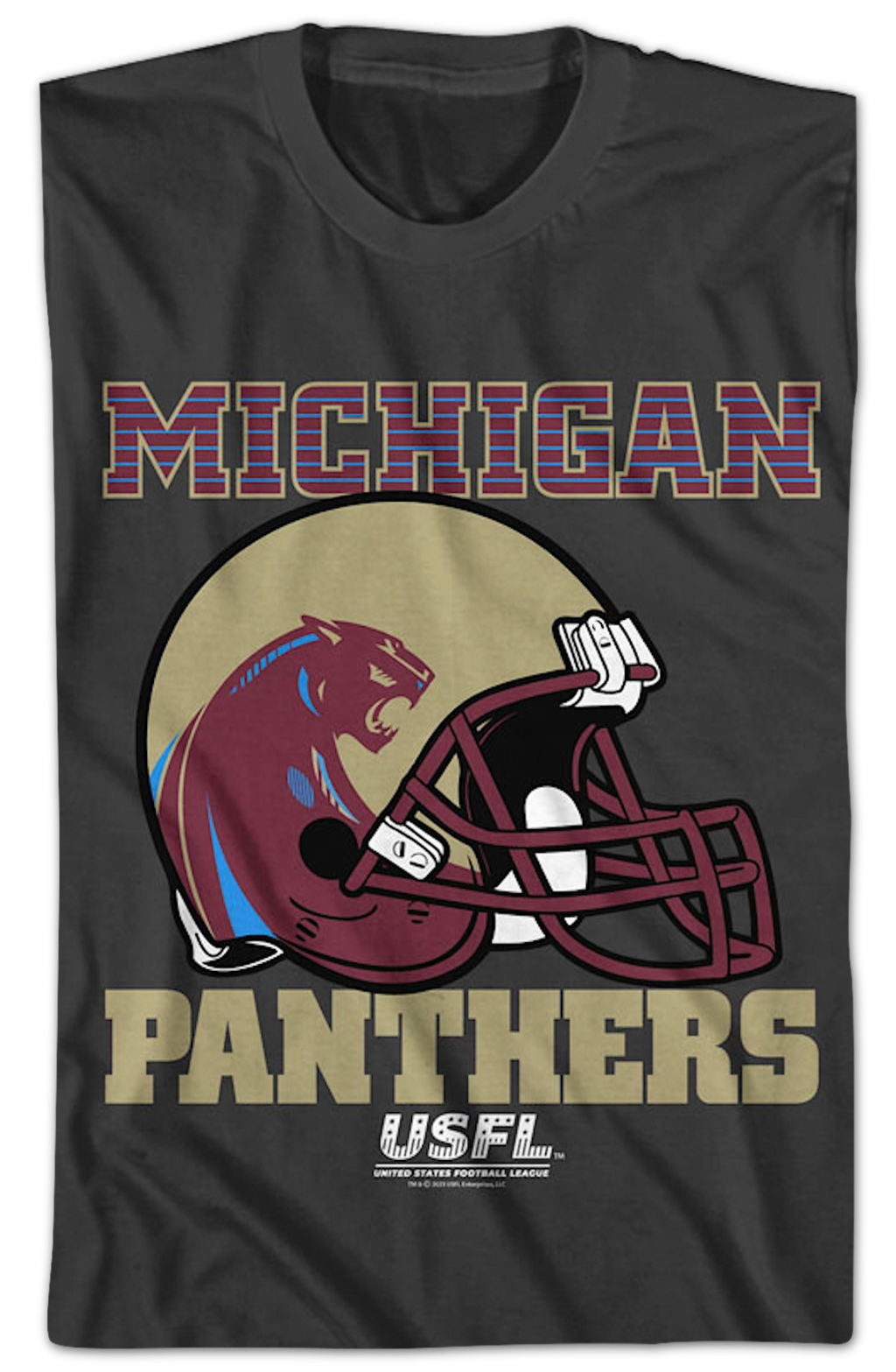 Michigan Panthers Helmet USFL T-Shirt product image 2
