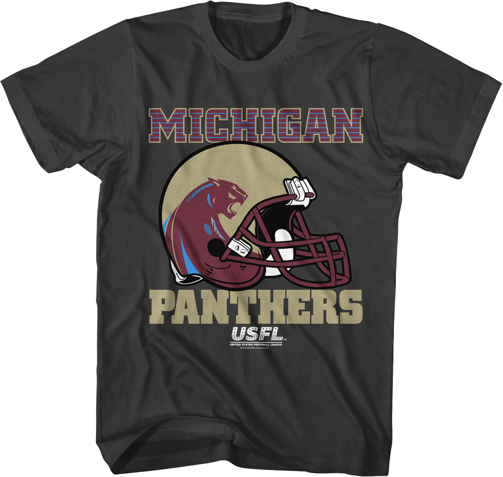 Michigan Panthers Helmet USFL T-Shirt product image 1