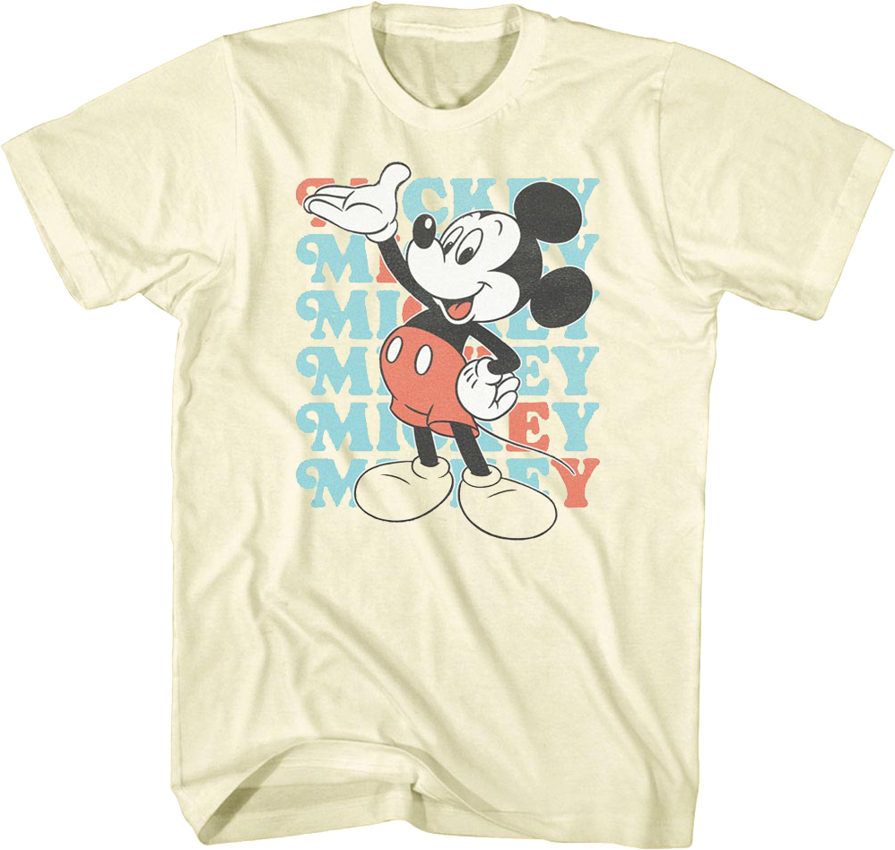 Mickey Mouse Stacked Name Disney T-Shirt product image 1