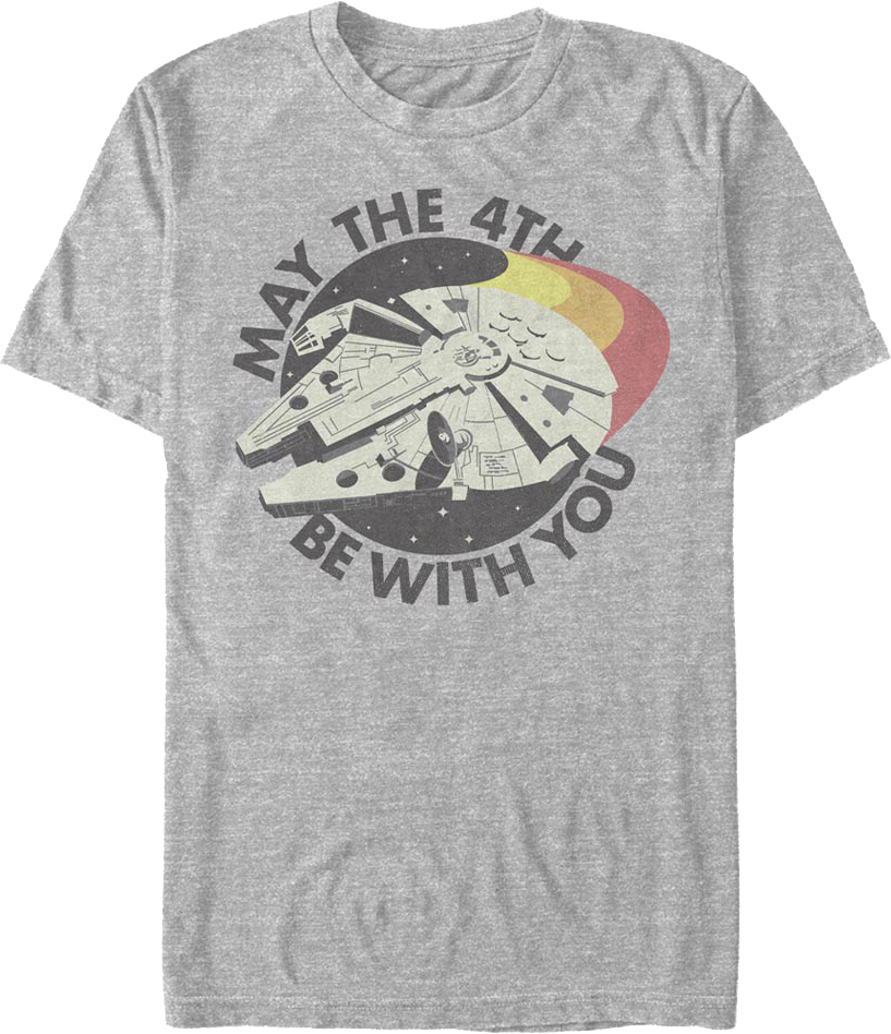 Millennium Falcon May The 4th Be With You Star Wars T-Shirt product image 1