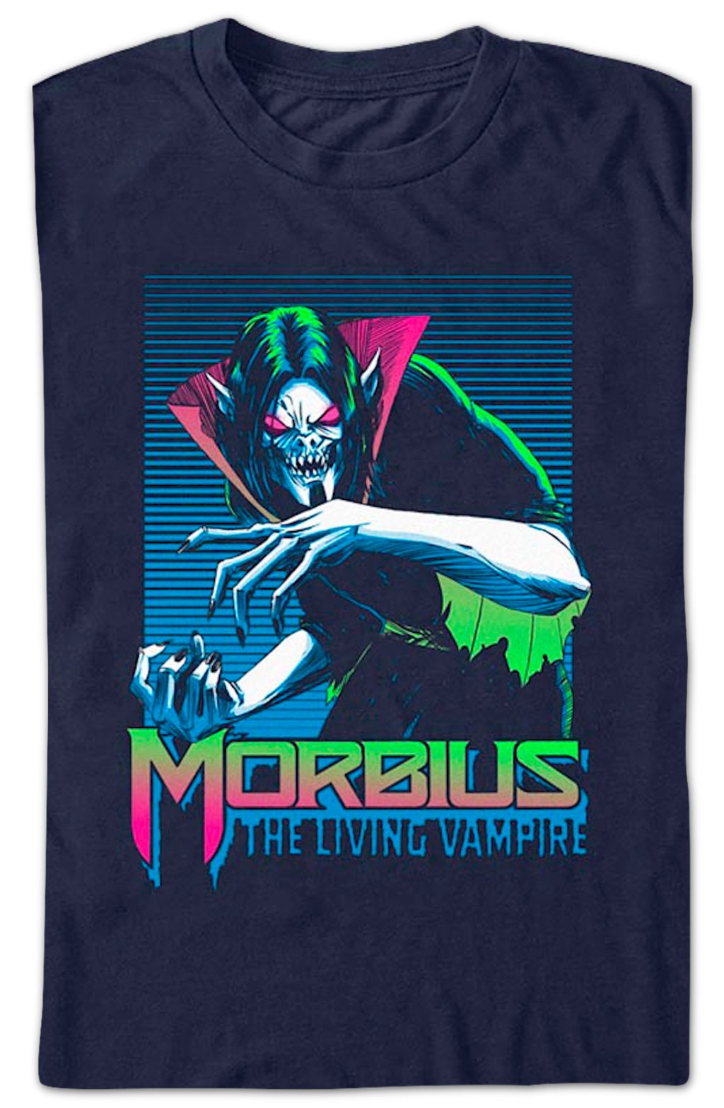 Morbius Gradient Lines Marvel Comics T-Shirt product image 2