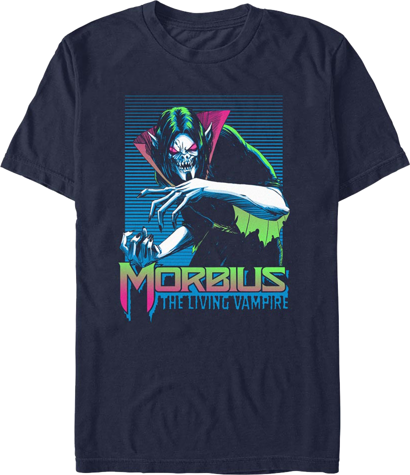 Morbius Gradient Lines Marvel Comics T-Shirt product image 1
