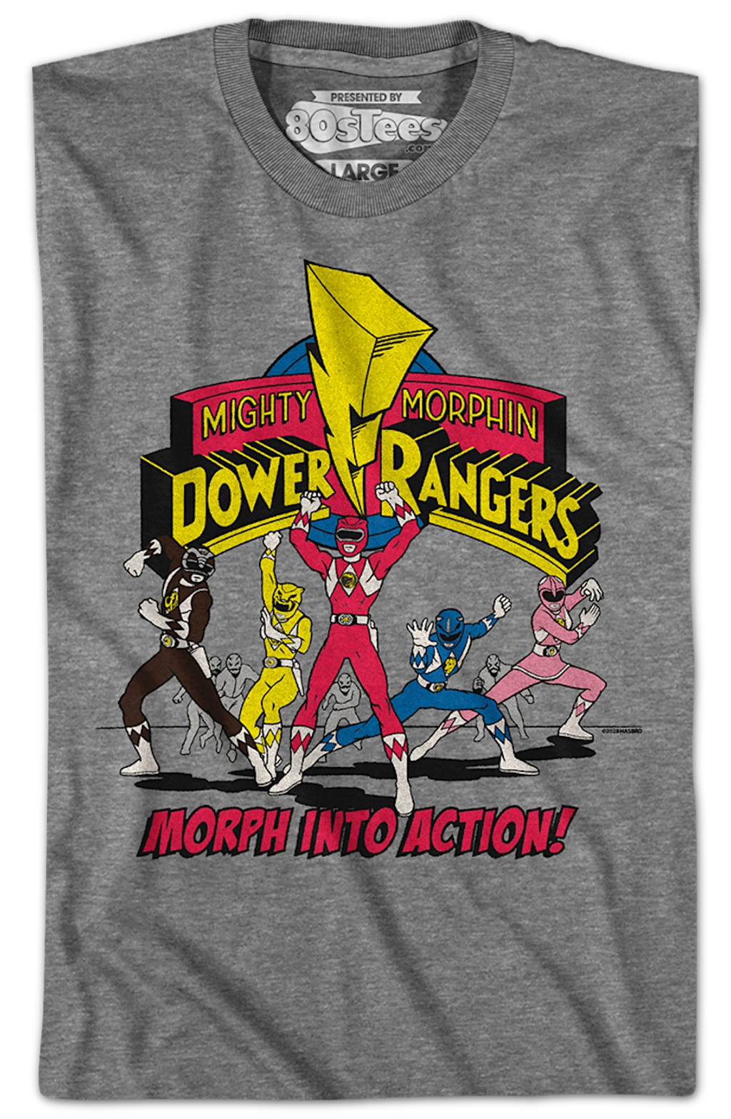 Morph Into Action Mighty Morphin Power Rangers T-Shirt product image 2