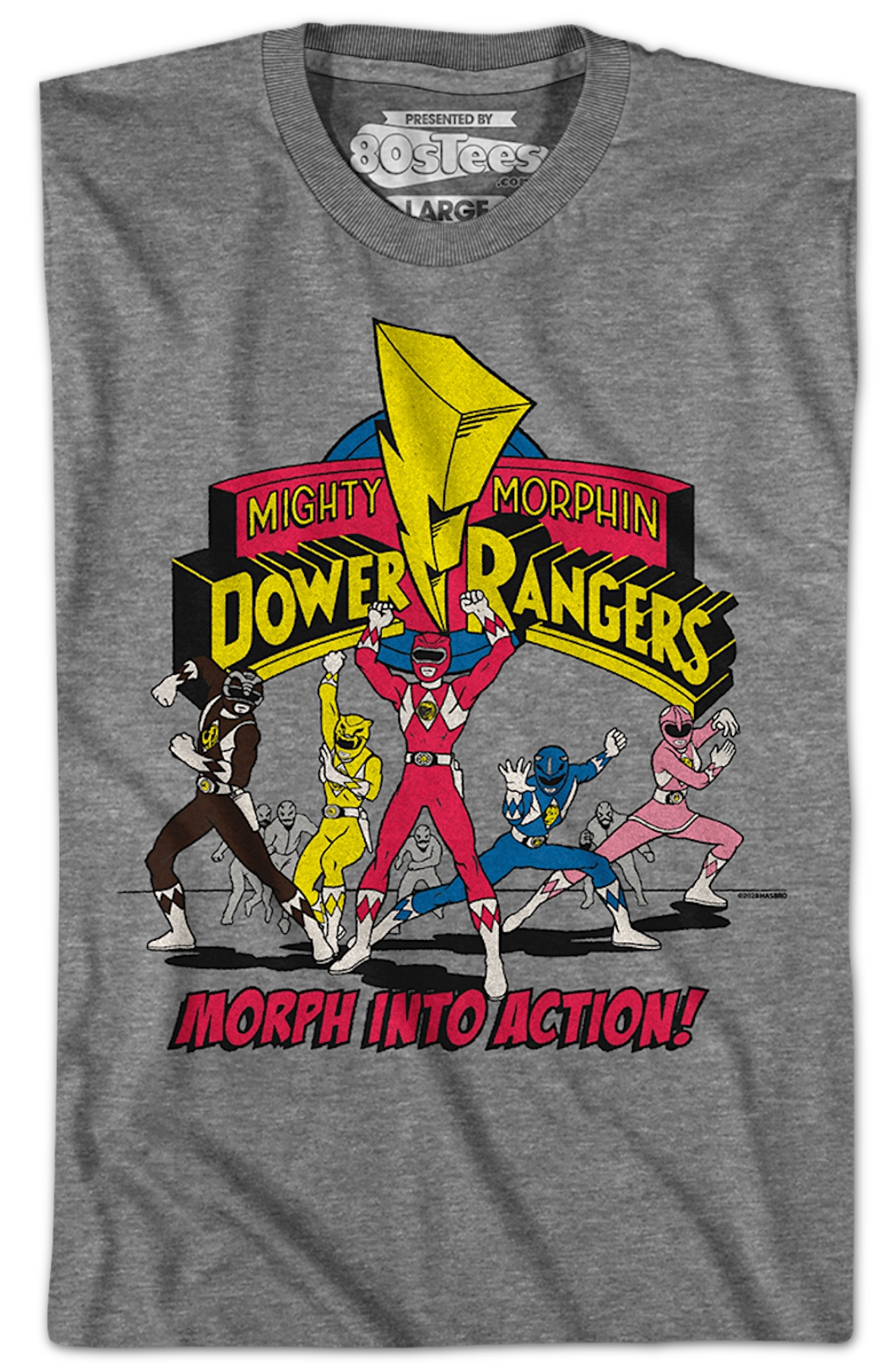 Morph Into Action Mighty Morphin Power Rangers T-Shirt product image 2